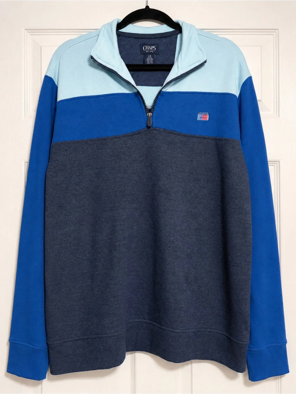 Chaps by Ralph Lauren Color-block Quarter-Zip Sweater - Men